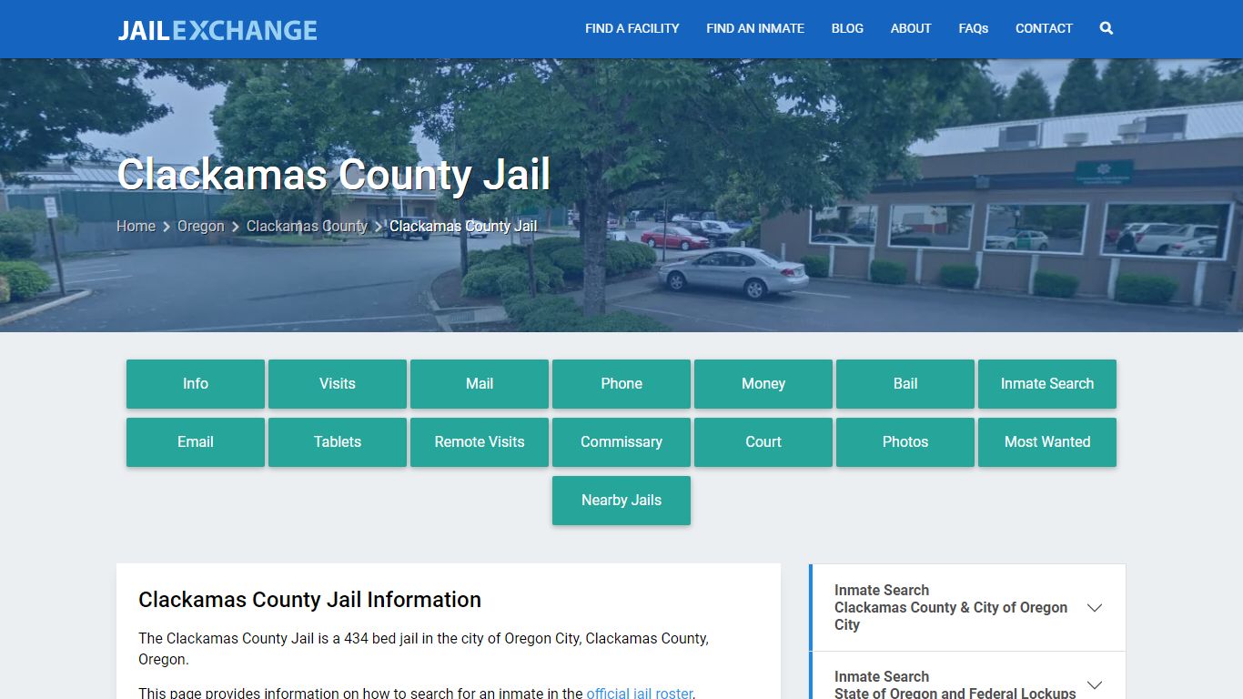Clackamas County Jail, OR Inmate Search, Information